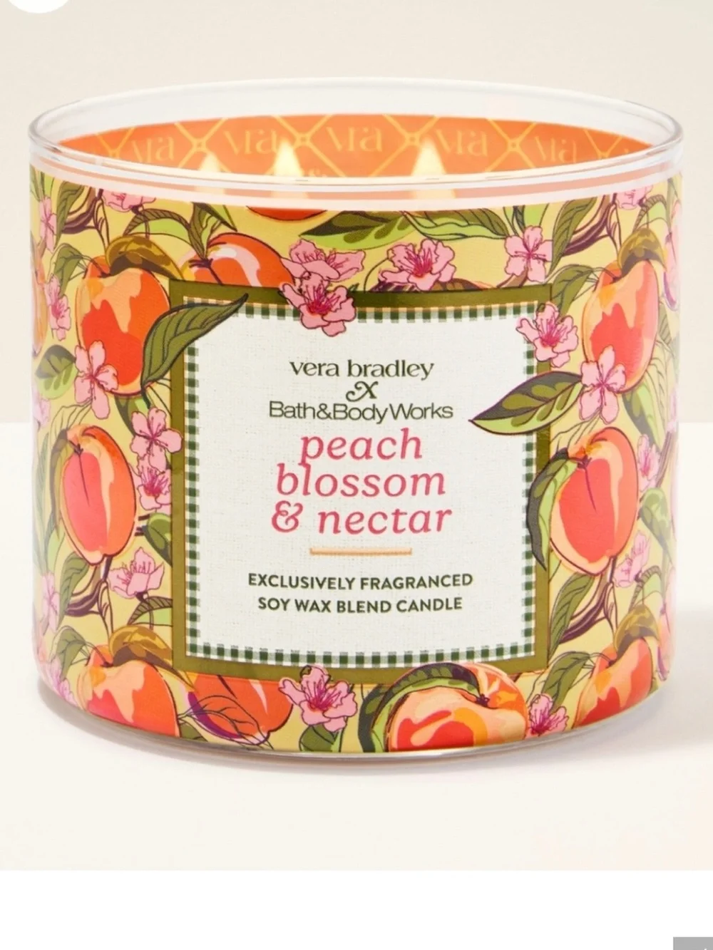 Bath & Body Works Vera Bradely Peach Blossom & Nectar 6 Piece  Bag Gift Set,